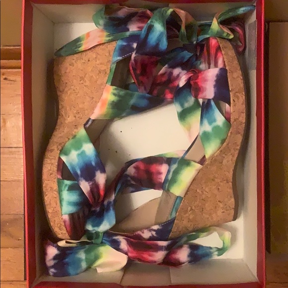 Multicolored Olitha Wedge Sandals - Picture 2 of 2